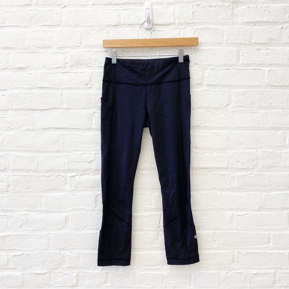 Lululemon || Pace Rival Crop Solid‎ Black 4